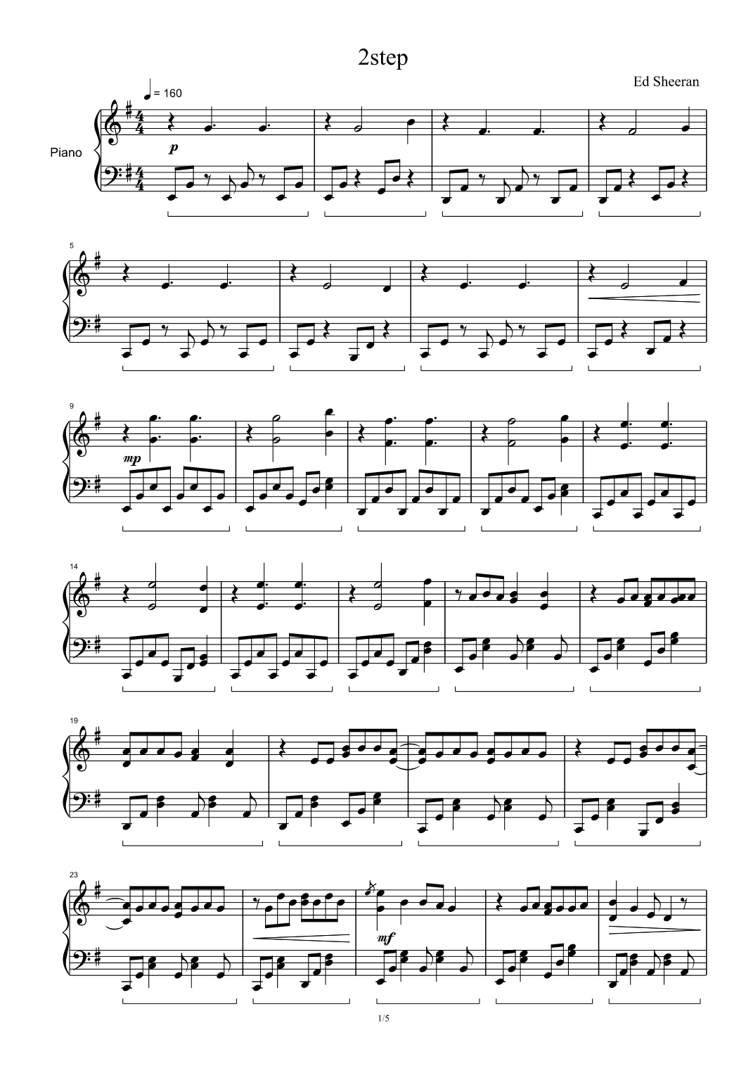 2step (arr. Ed Sheeran)