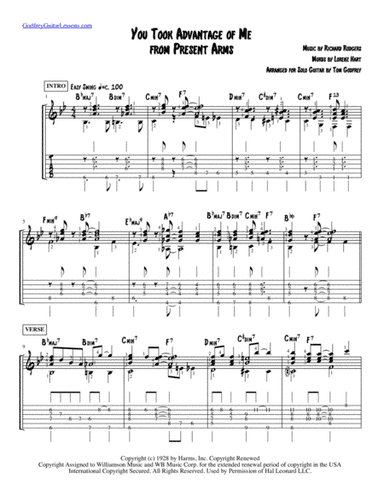 You Took Advantage Of Me from PRESENT ARMS (arr. Tom Godfrey)