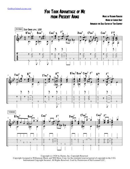 You Took Advantage Of Me from PRESENT ARMS (arr. Tom Godfrey)