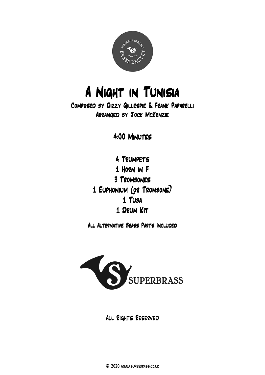 A Night In Tunisia (arr. Jock McKenzie)