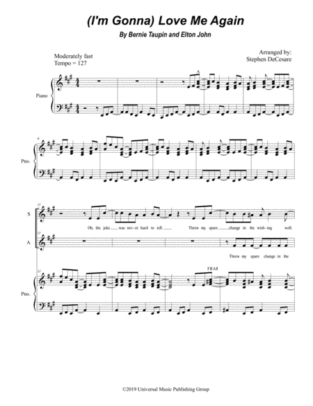 (i'm Gonna) Love Me Again (arr. Stephen DeCesare)