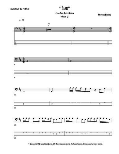 Liar (arr. P Welsh)