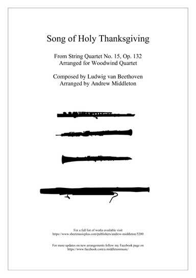 Song of Holy Thanksgiving arranged for Woodwind Quartet (arr. Andrew Middleton)