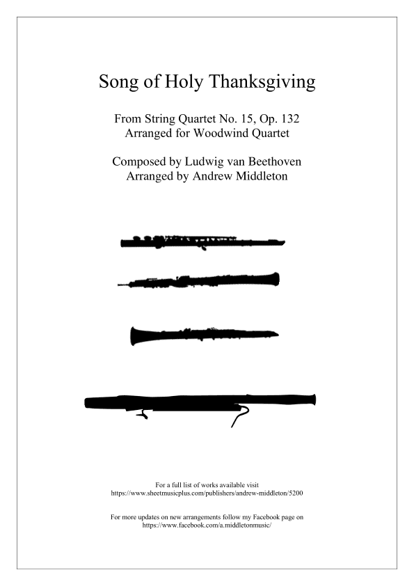 Song of Holy Thanksgiving arranged for Woodwind Quartet (arr. Andrew Middleton)