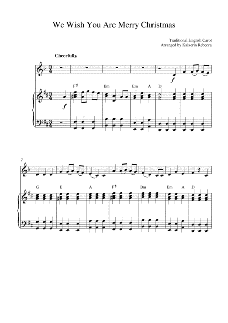 We Wish You Are Merry Christmas (arr. Kaiserin Rebecca)