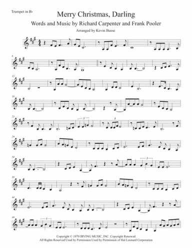 Merry Christmas, Darling (arr. Kevin Busse)