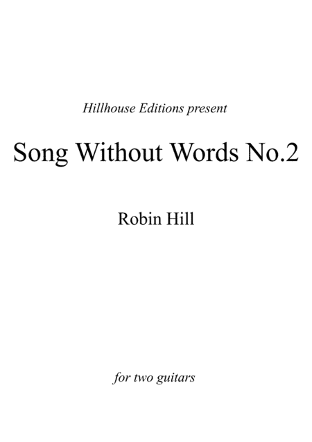 Song Without Words No.2 (for 2 guitars)