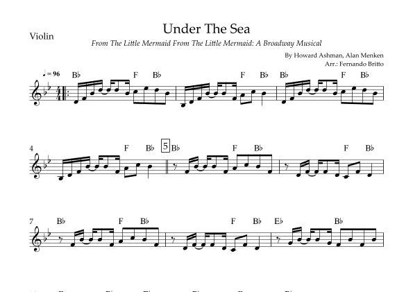 Under The Sea (arr. Fernando Britto)