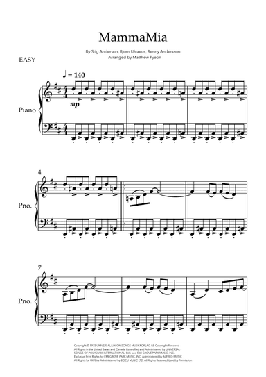 Mamma Mia (arr. Matthew pyeon)