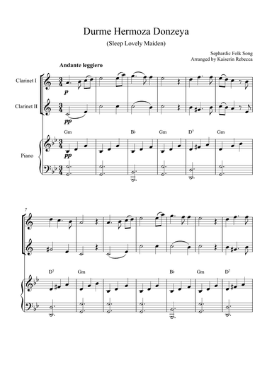 Durme Hermoza Donzeya (Sleep Lovely Maiden) (arr. Kaiserin Rebecca)