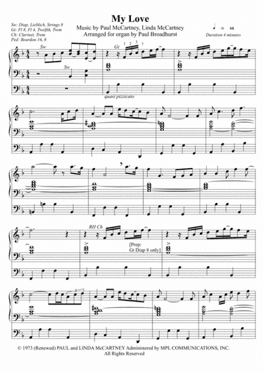 My Love (arr. Paul Broadhurst)