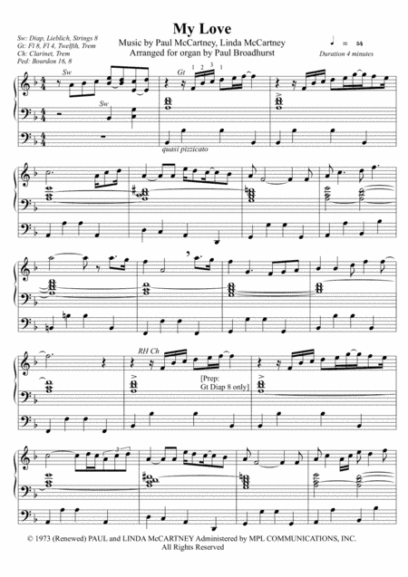 My Love (arr. Paul Broadhurst)