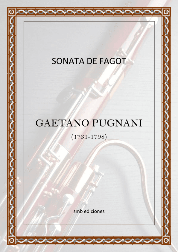 Sonata de Fagot. Gaetano Pugnani. by Ovidio Gimenez Martinez (arr. OVIDIO GIMENEZ)