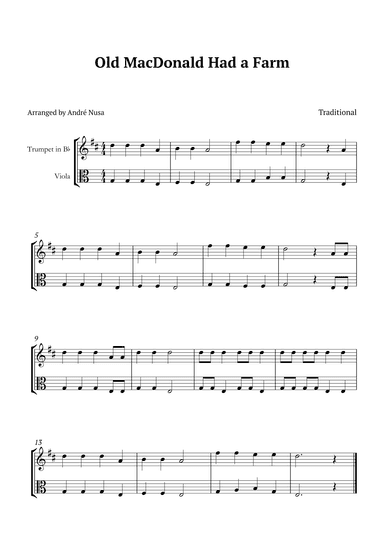 Old MacDonald Had a Farm (arr. André Nusa)