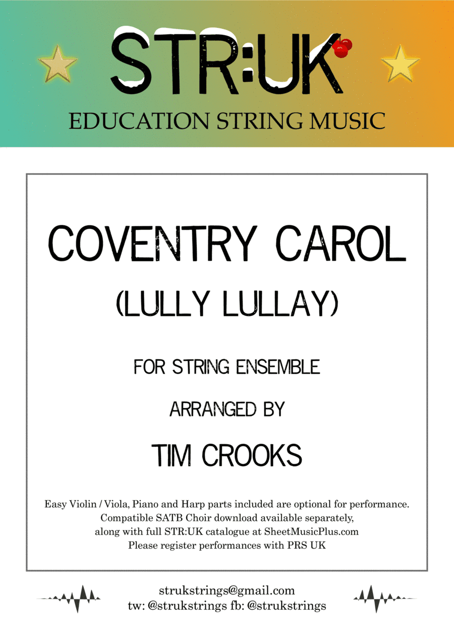 Coventry Carol (Lully Lullay) - STR:UK String Orchestra version (arr. Tim Crooks)