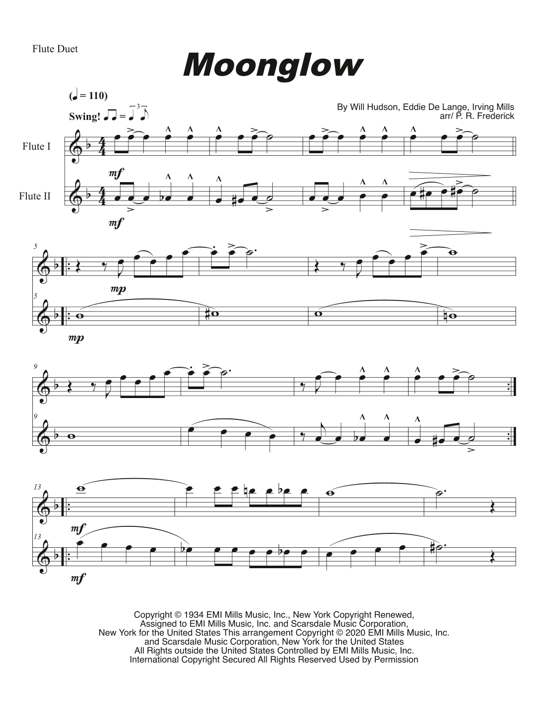 Moonglow (arr. P. R. Frederick)