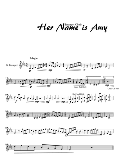 Her Name is Amy (Trumpet Choir) Part 3