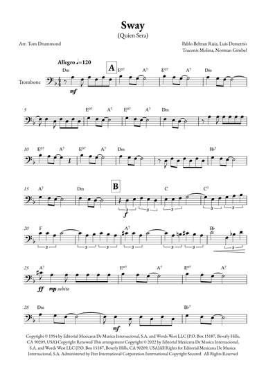 Sway (quien Sera) (arr. Tom Drummond)