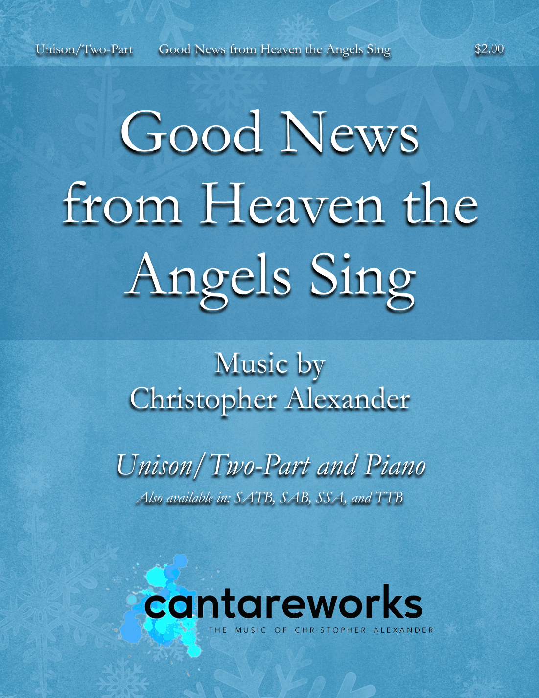 Good News from Heaven the Angels Sing (A Christmas Carol for Children) (Unison/Two-Part)