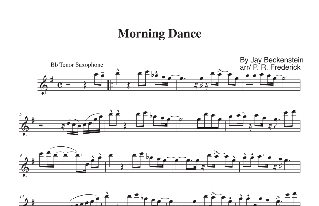 Morning Dance (arr. P. R. Frederick)