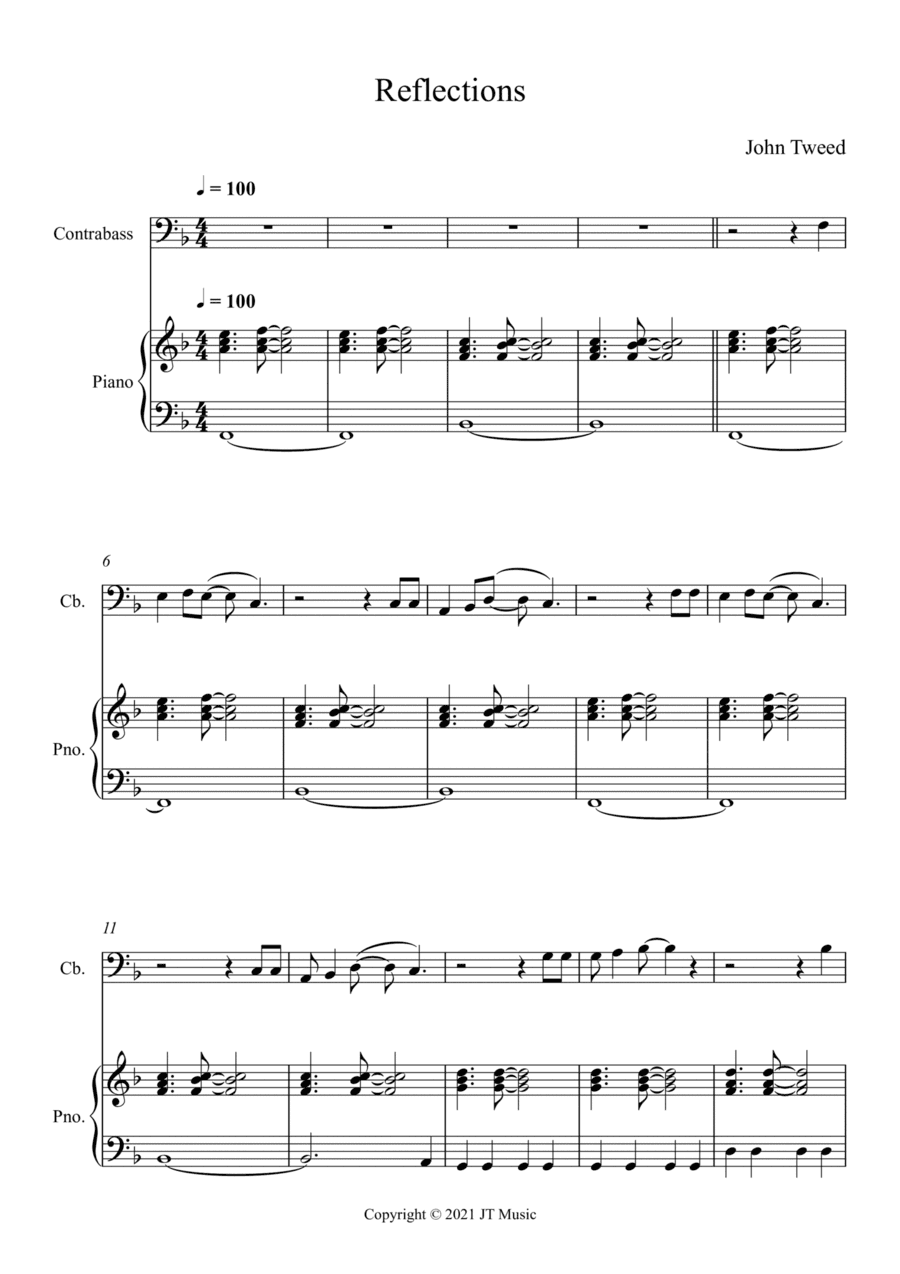Reflections - Double Bass and Piano