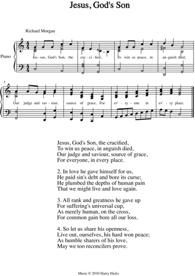 Jesus, God's Son. A new tune to a wonderful old hymn.