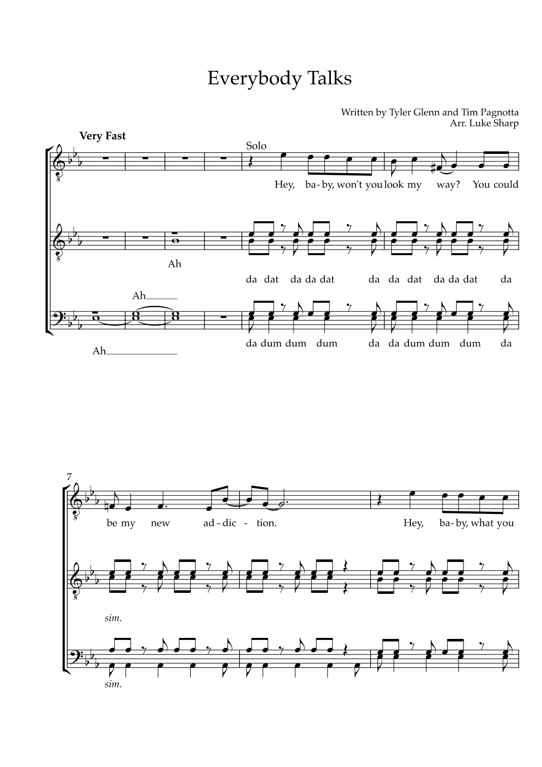 Everybody Talks (arr. Luke Sharp)