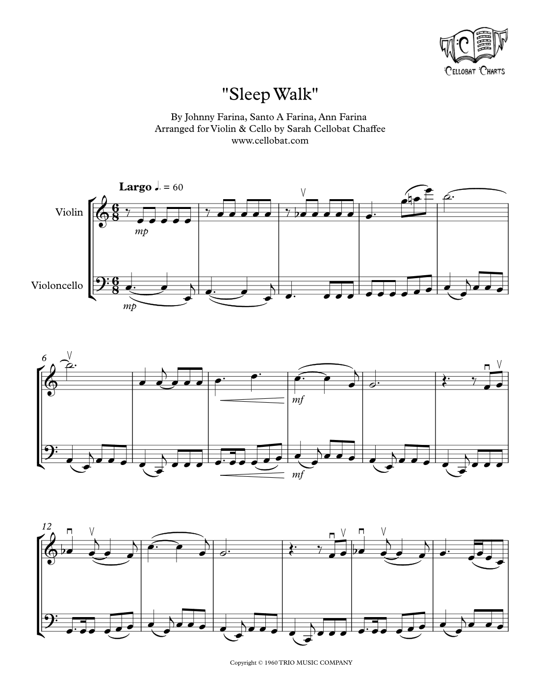 Sleepwalk (instrumental Version) (arr. Sarah Cellobat Chaffee)