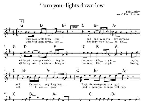 Turn Your Lights Down Low (arr. Christoph Fleischmann)