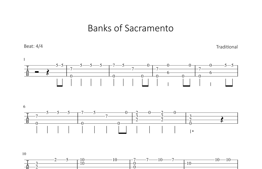Banks of Sacramento (arr. Bettina Schipp)
