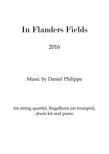 In Flanders Fields - mezzo with ensemble