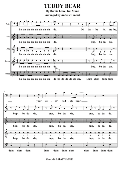 (let Me Be Your) Teddy Bear (arr. Andrew Emmet)