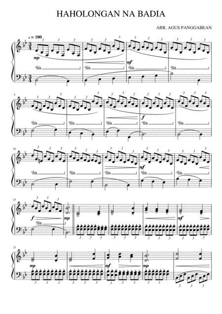 HAHOLONGAN NA BADIA (arr. Agus Panggabean)