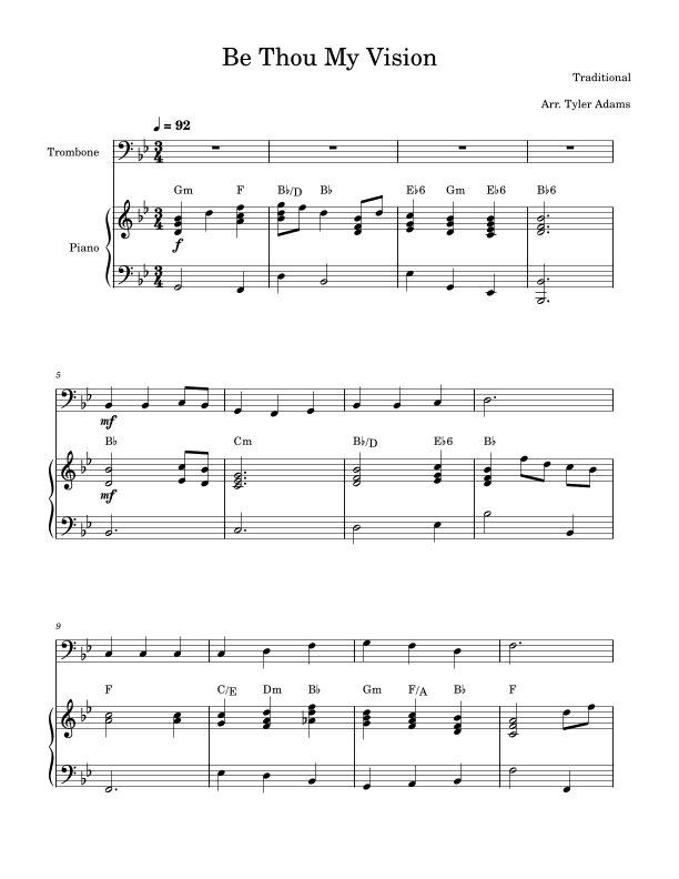 Be Thou My Vision (arr. Tyler Adams)