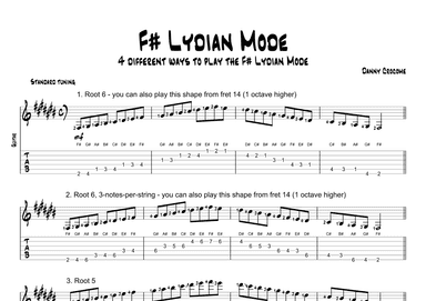F# Lydian Mode (4 Ways to Play)