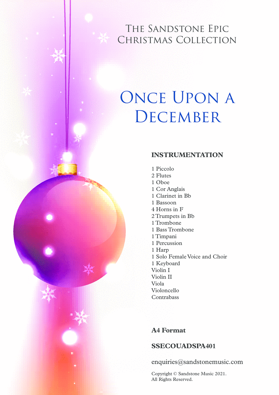 Once Upon A December (arr. Sandstone Music)