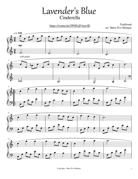Lavender's Blue (arr. Marie-Ève Mainguy)