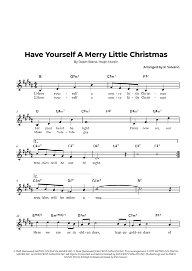 Have Yourself A Merry Little Christmas (arr. R. Salvario)