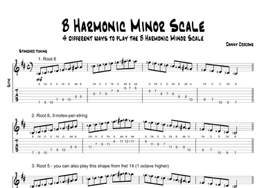 B Harmonic Minor Scale (4 Ways to Play)