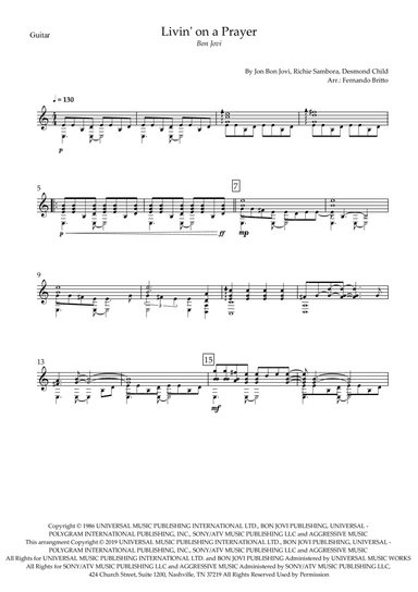 Livin' On A Prayer (arr. Fernando Britto)