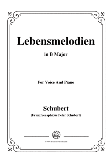 Schubert-Lebensmelodien in B Major,for voice and piano (arr. MSM)