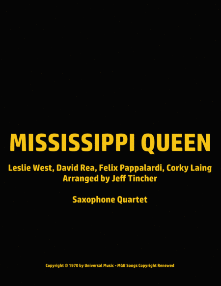 Mississippi Queen (arr. Jeff Tincher)