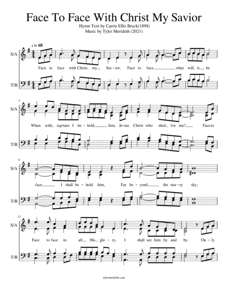 Face To Face With Christ My Savior