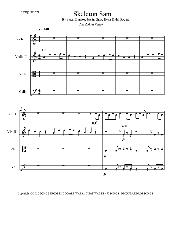 Skeleton Sam (arr. Zoltan Vegso)