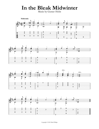 In the Bleak Midwinter (arr. Mark Phillips)