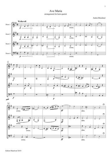Ave Maria (arr. Edition Maulwurf)