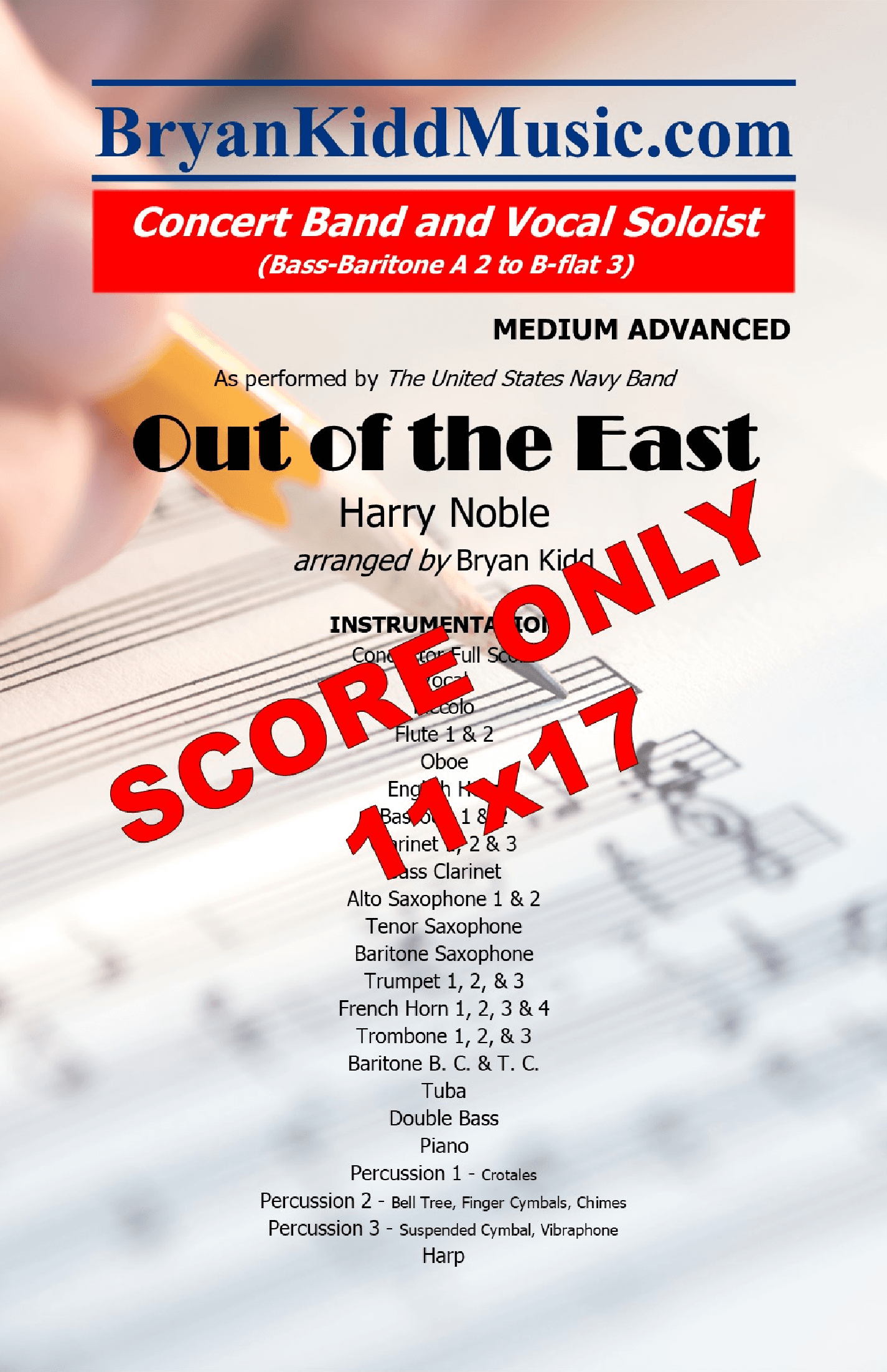 Out Of The East - Score Only (arr. Bryan Kidd)