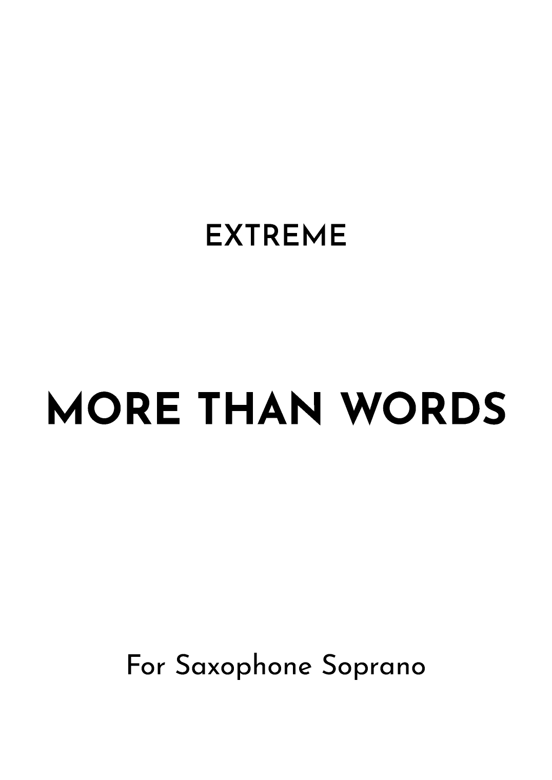 More Than Words (arr. Jireh J.)