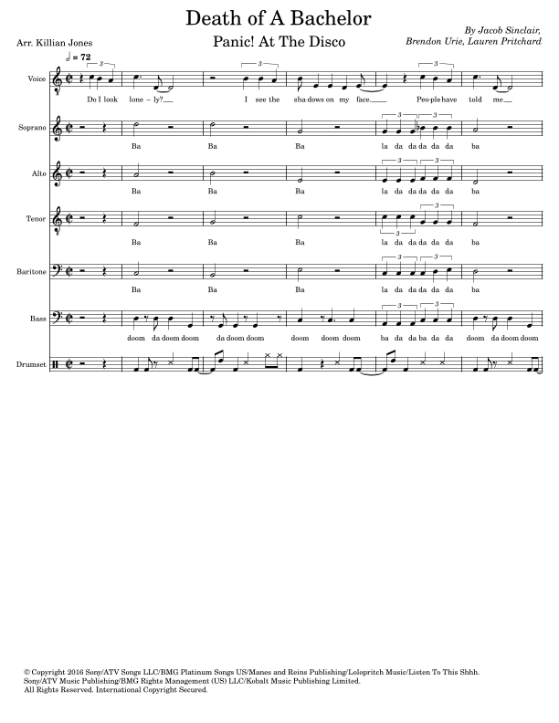 Death Of A Bachelor (arr. Killian Jones)