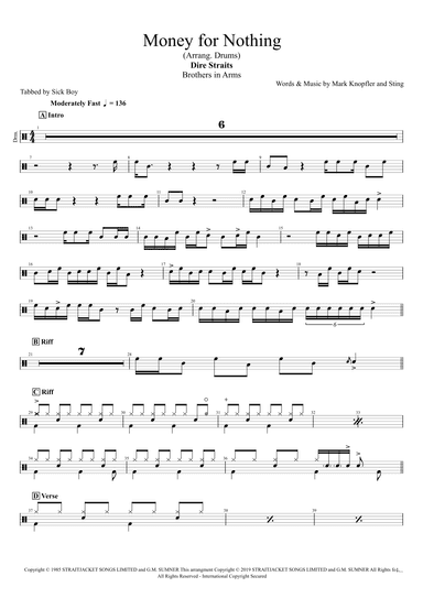 Money For Nothing (arr. Sick Boy)